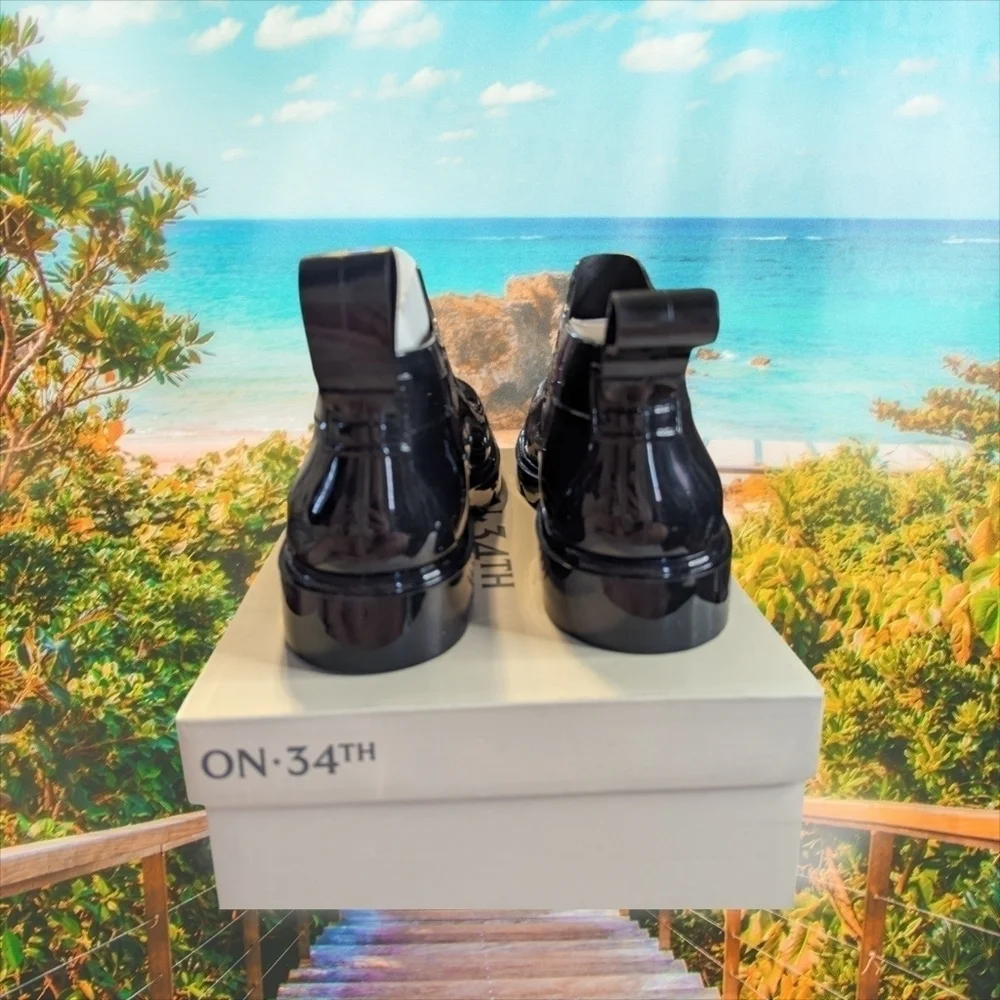 NIB On 34th Verda Black Ankle Rain Booties Size 10M